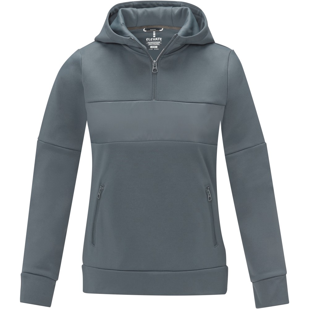 Elevate Life Dames anorak hooded half zip sweatshirt