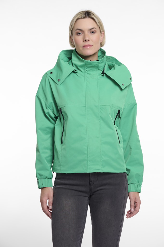 Rino & Pelle short boxy jacket with detachble hood isa.7002521 10807 clover green