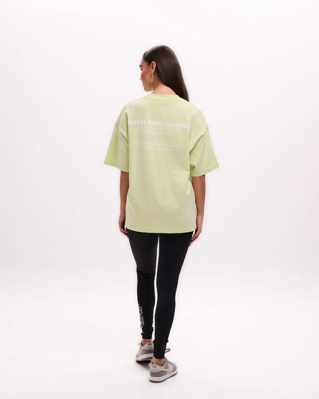 Malelions Women limited oversized t-shirt matcha md1-ss25-35-859