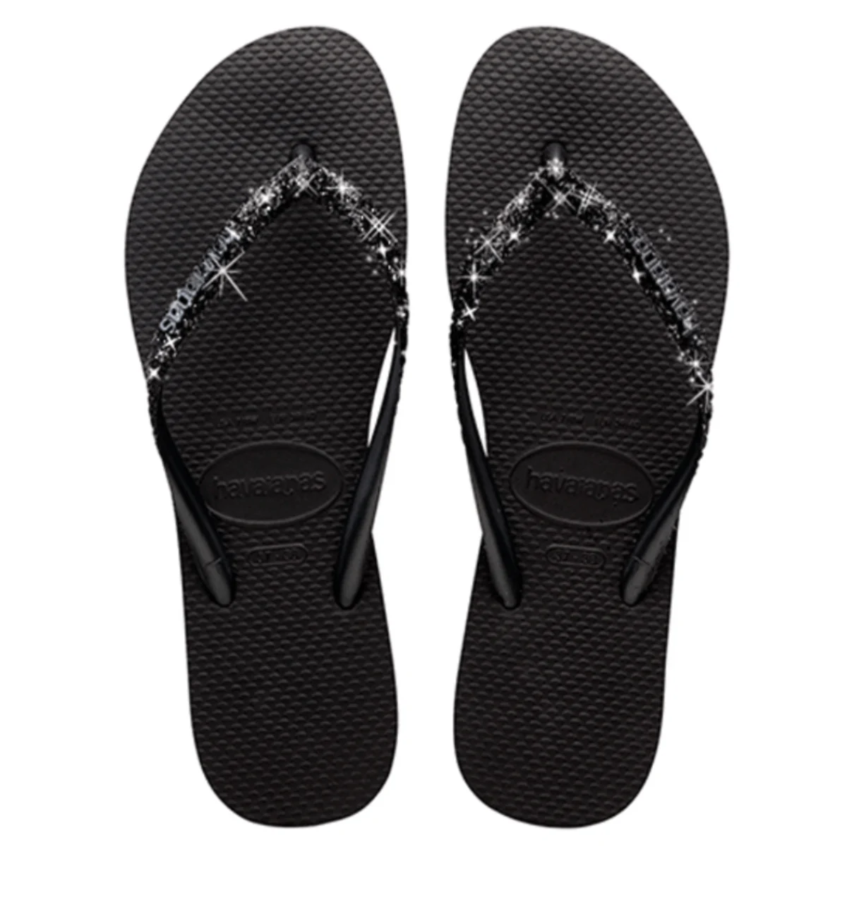 Havaianas slim glitter ii | black/blac teenslippers dames