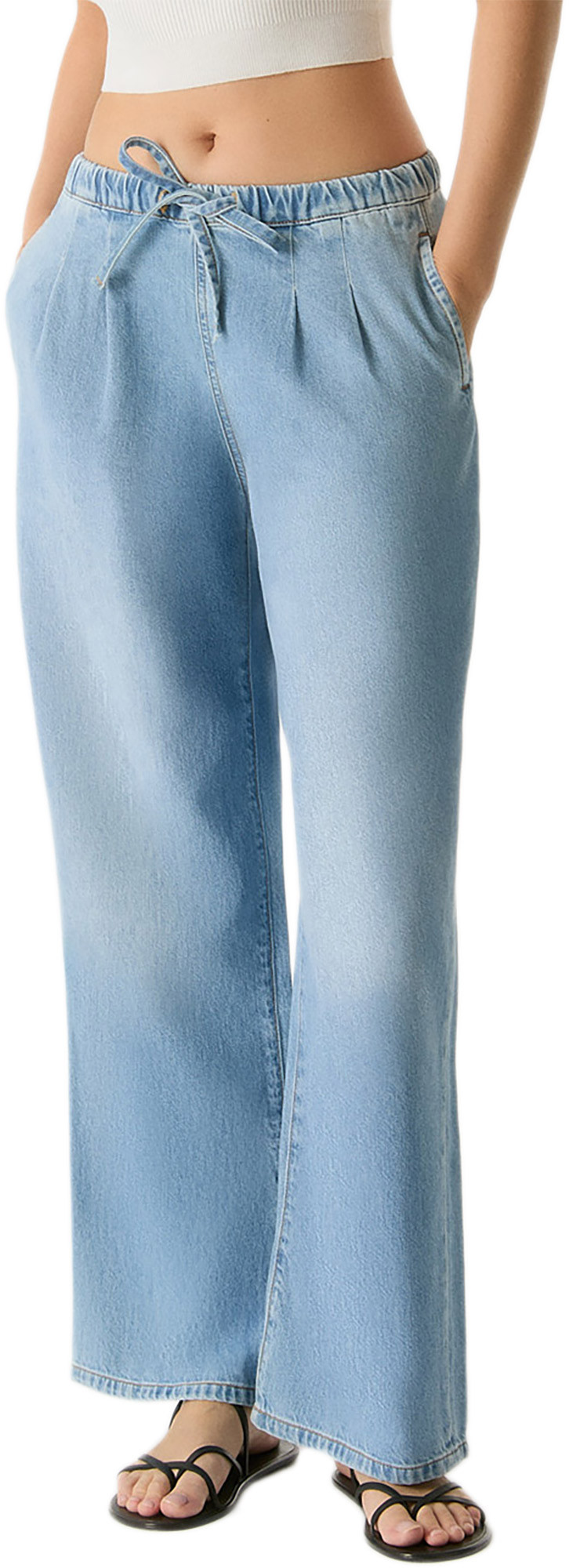 C.O.J. Denim Wide leg jogger light blue