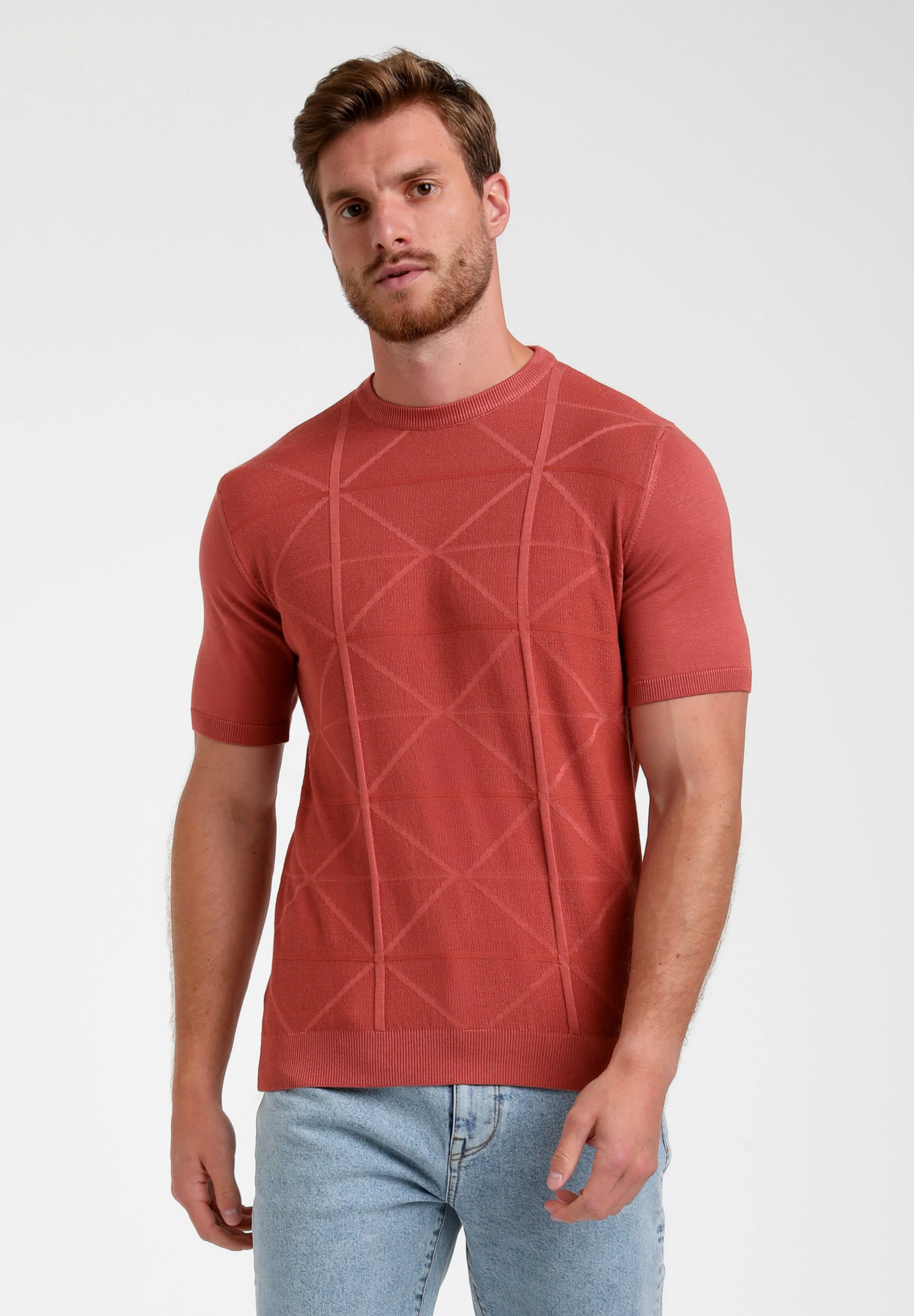 Gabbiano Heren shirt 155510 4000 deep coral