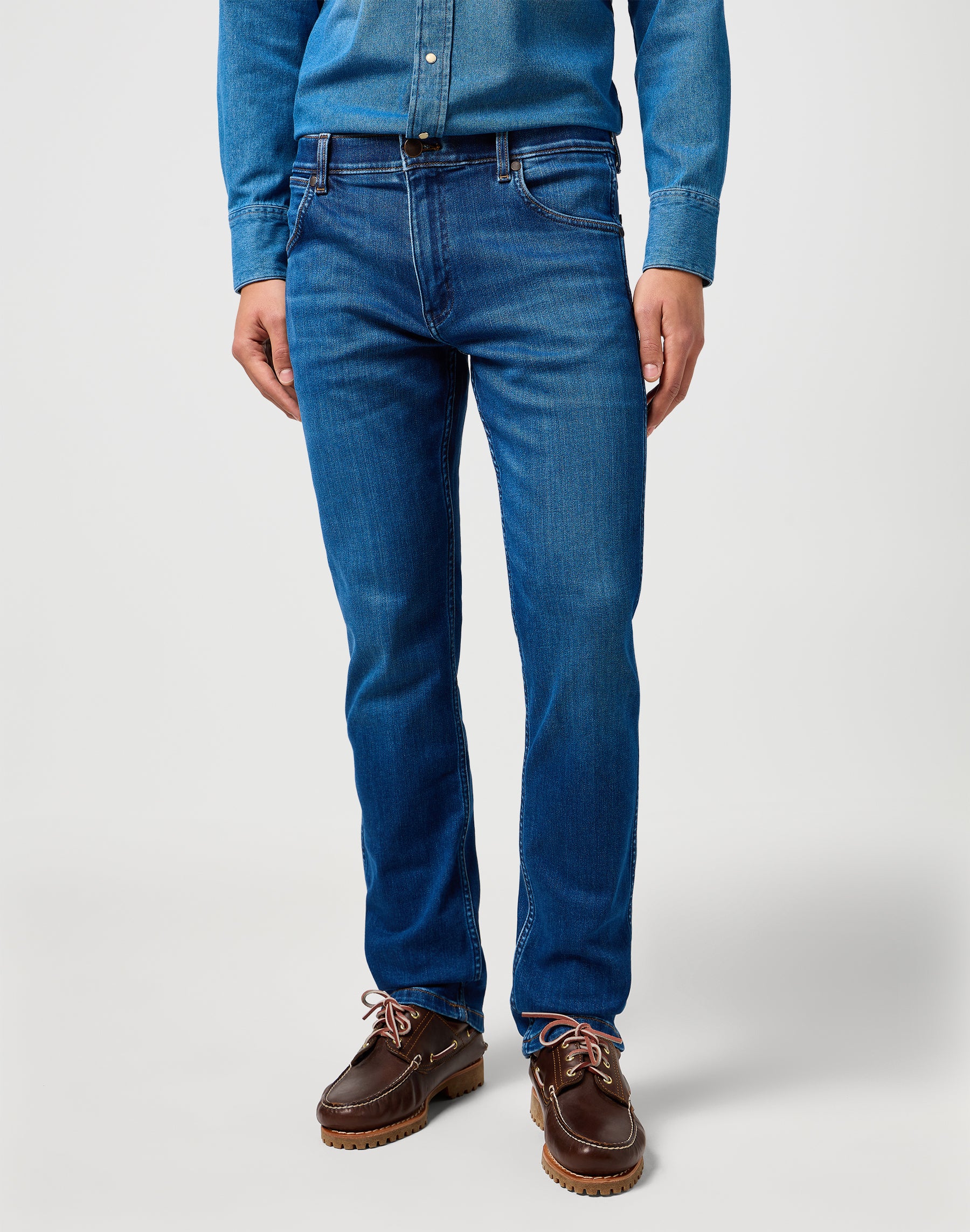 Wrangler Greensboro heren regular straight-fit jeans dandelon summer