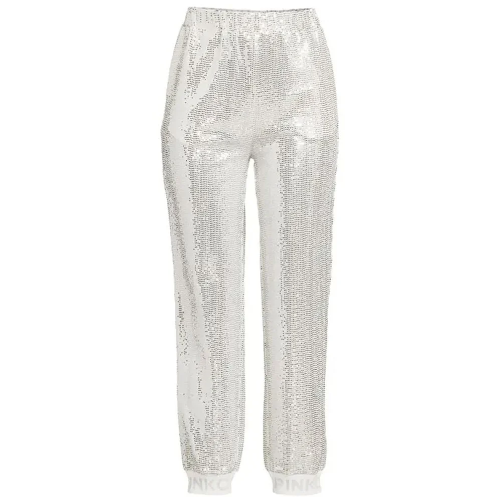 Pinko Zilver glitter jogger