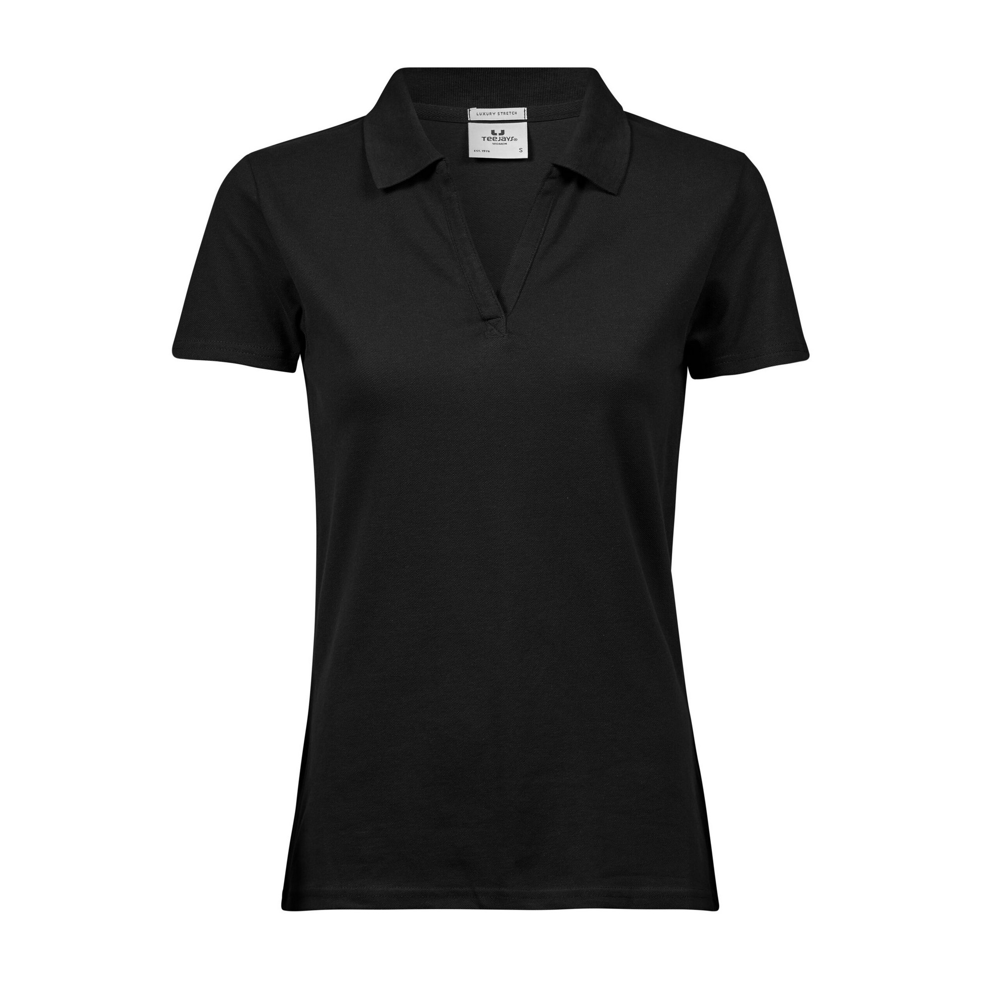 Tee Jays Dames luxe stretch v hals poloshirt