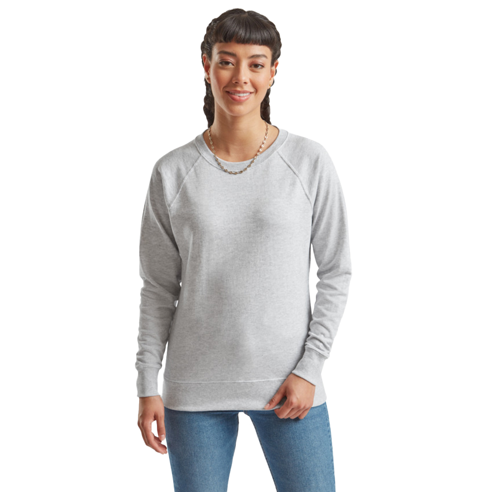 Fruit of the Loom Dames lichtgewicht raglan sweatshirt