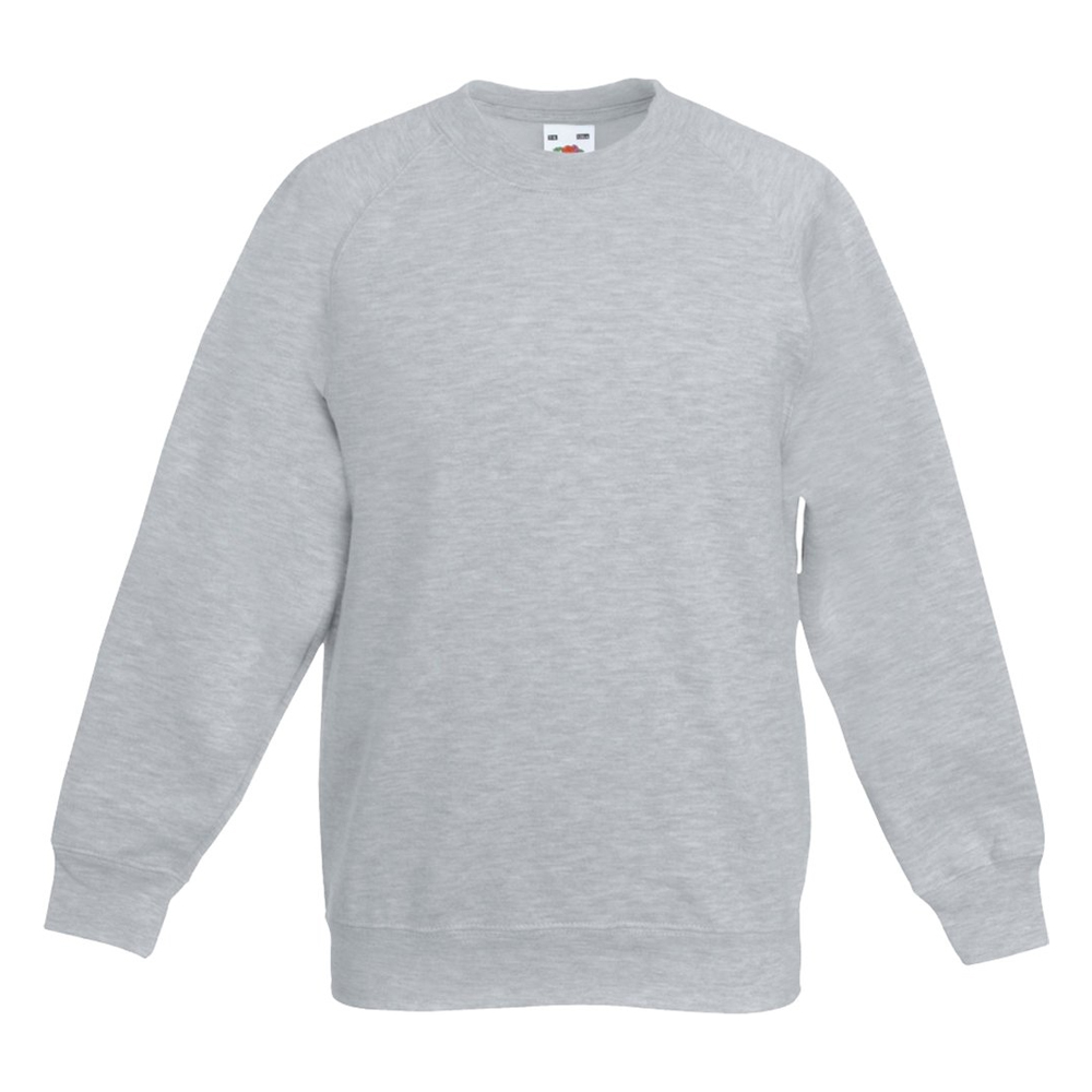 Fruit of the Loom Sweatshirt voor kinderen/kinderen premium heather set-in