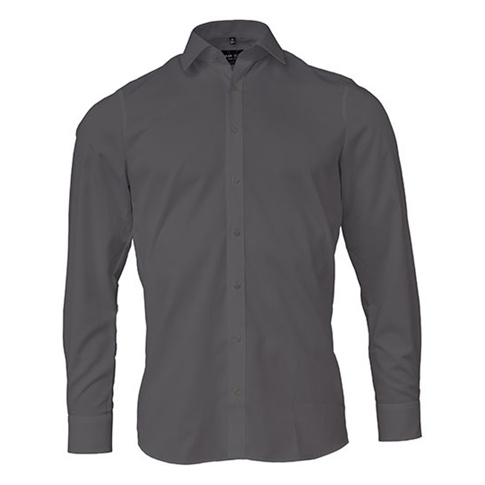 Marvelis Heren chambray slim overhemd met lange mouwen