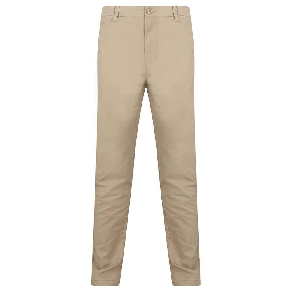 Henbury Heren stretch flex tailleband slim chinos