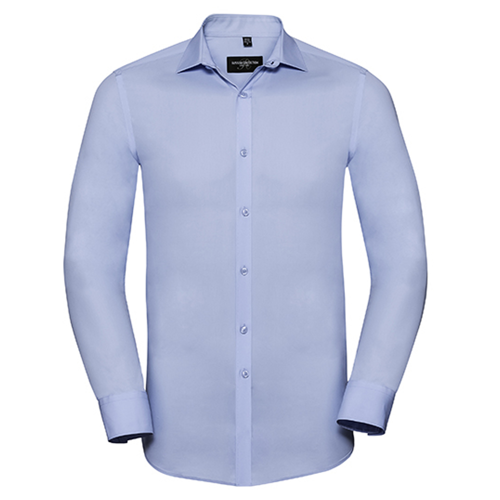 Russell Athletic Heren ultimate stretch slim shirt met lange mouwen