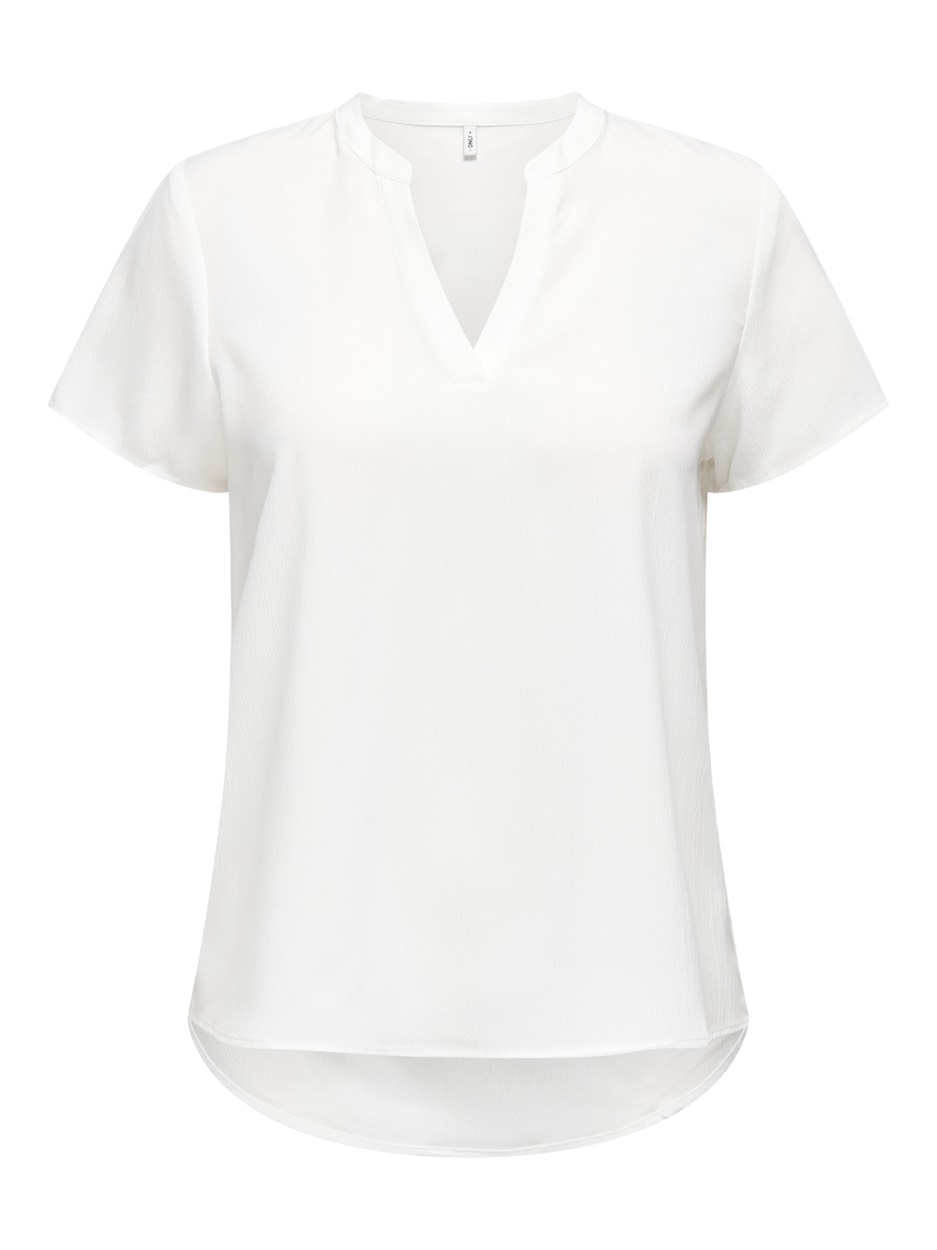 Only Onlelite life ss v-neck top noos p off-white