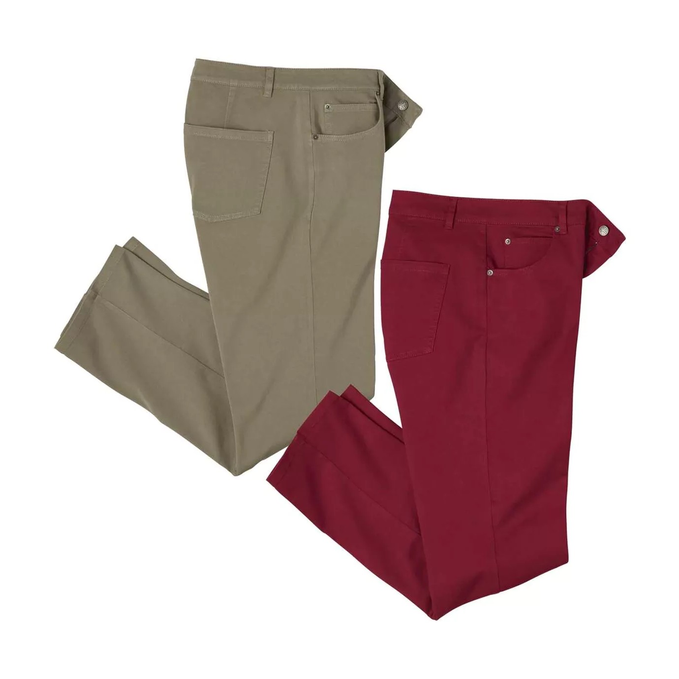 Atlas For Men Heren twill broek (set van 2)