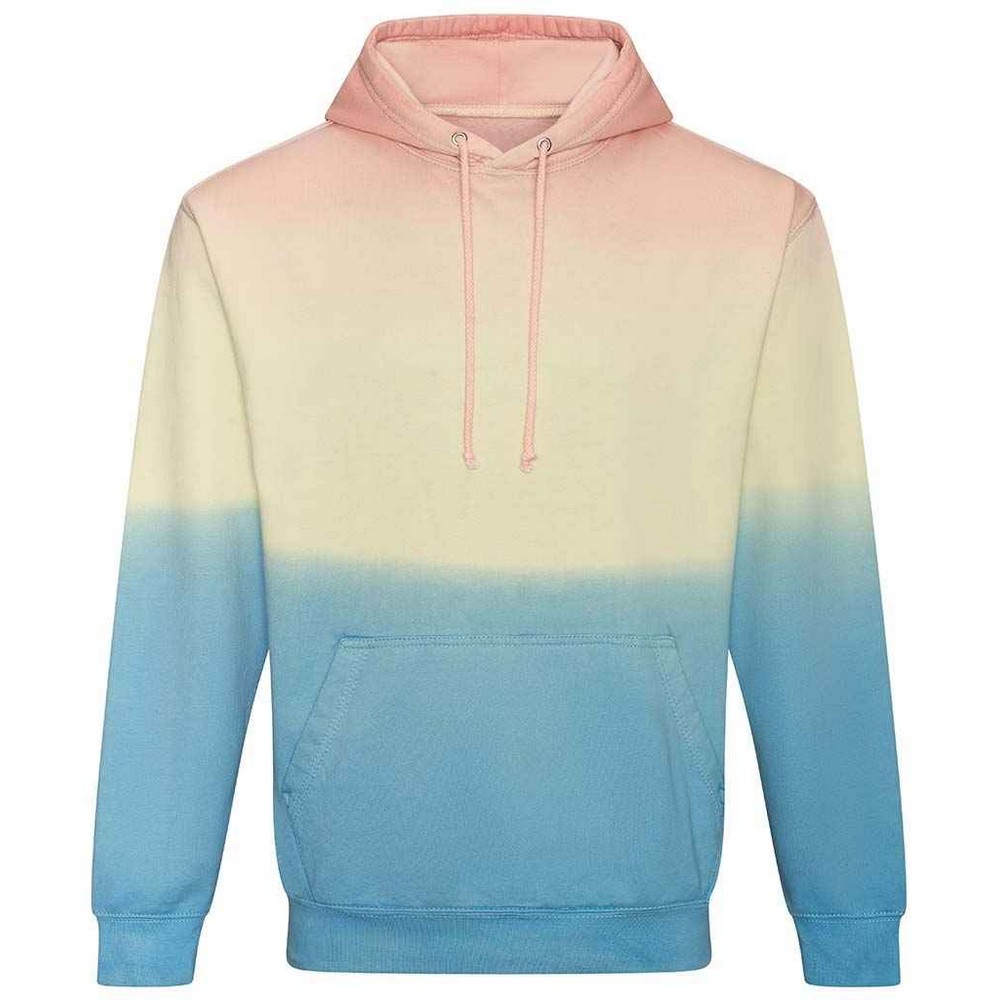 Awdis Uniseks tie dye hoodie voor volwassenen