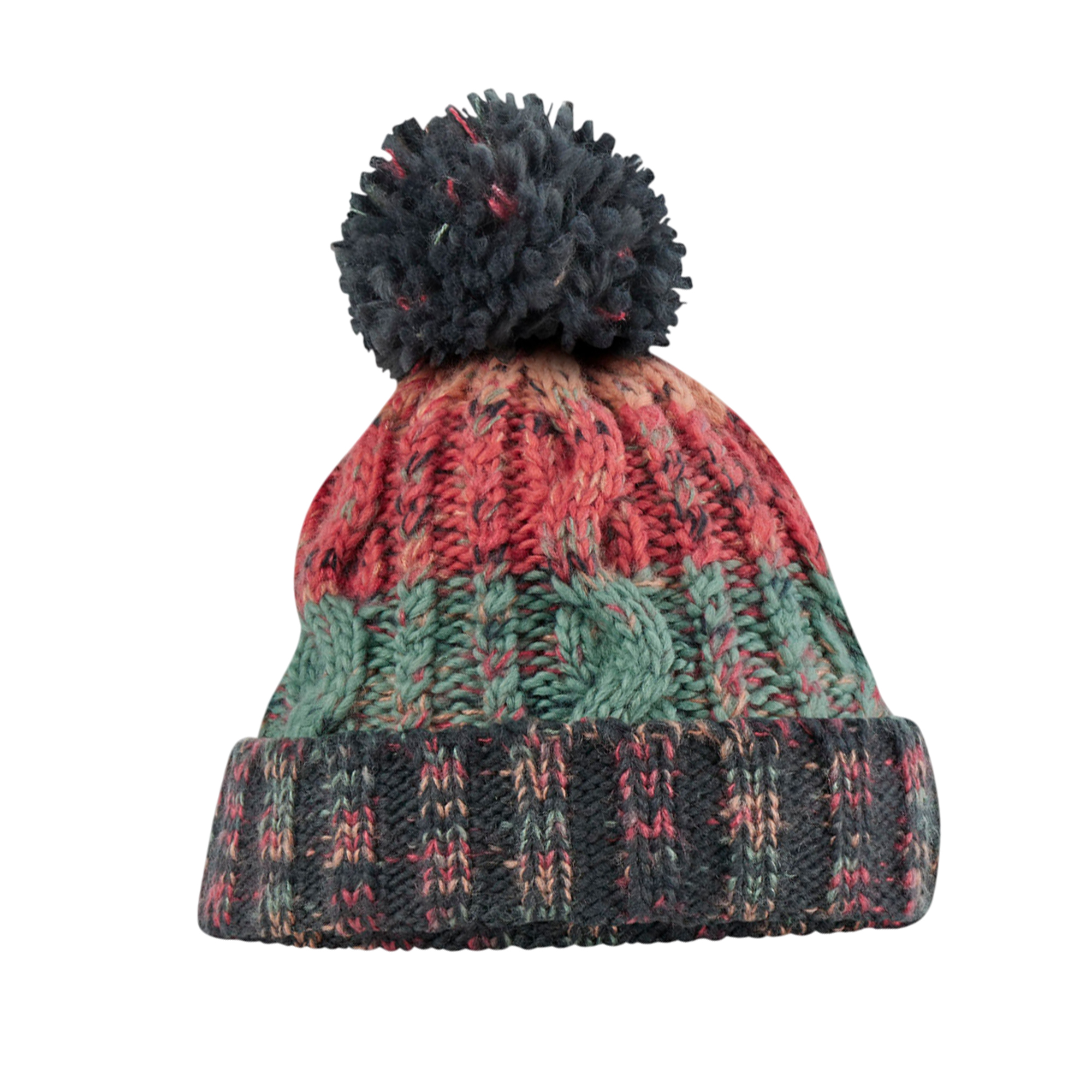 Beechfield Kurkentrekker pom pom muts