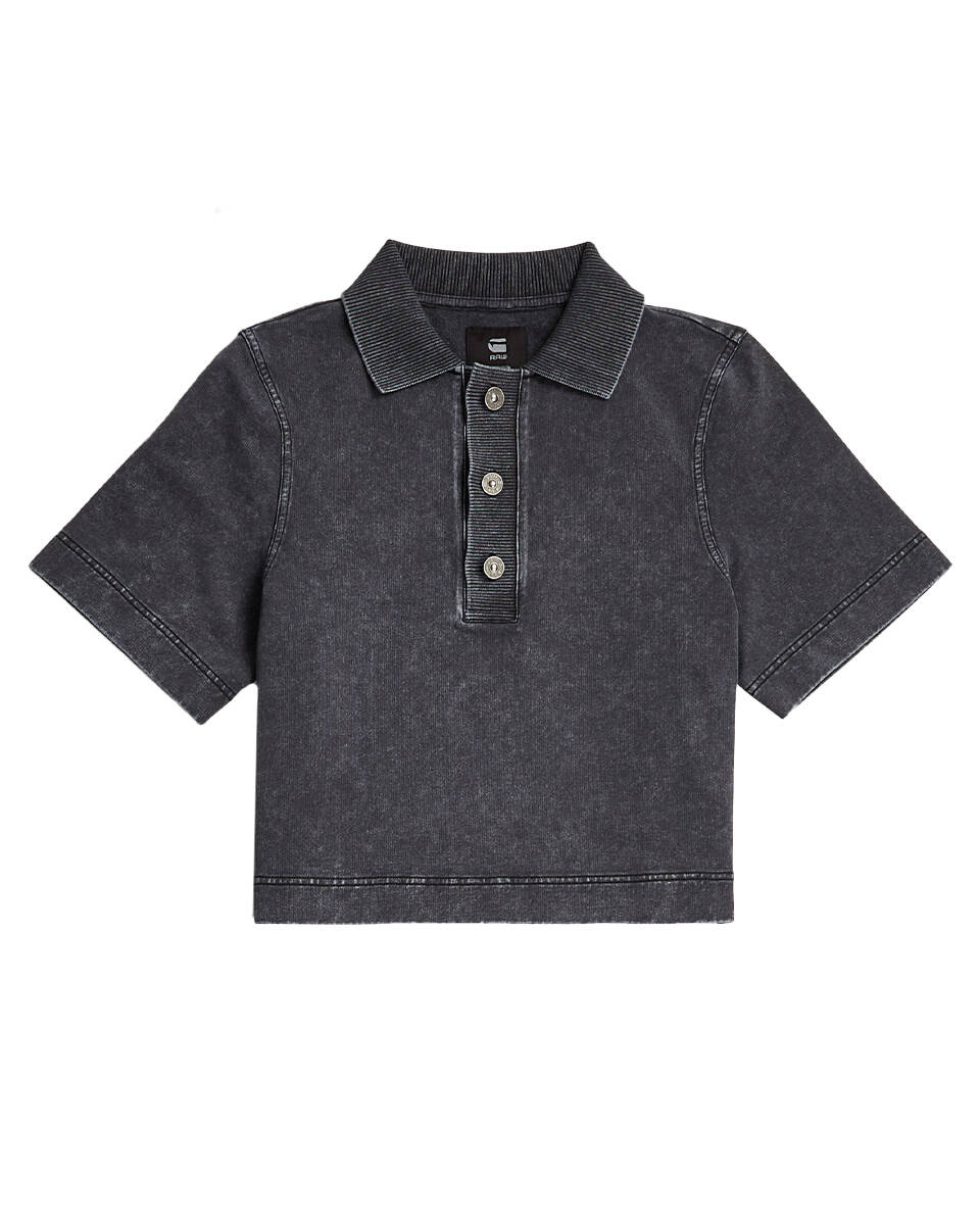 G-Star RAW Overdyed Polo Sweater - Zwart - Dames