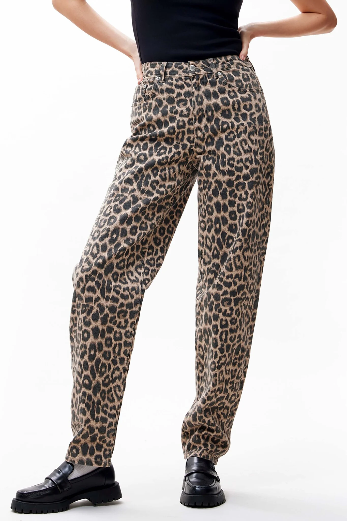 Catwalk Junkie 2402030032 barrel fit leopard jeans