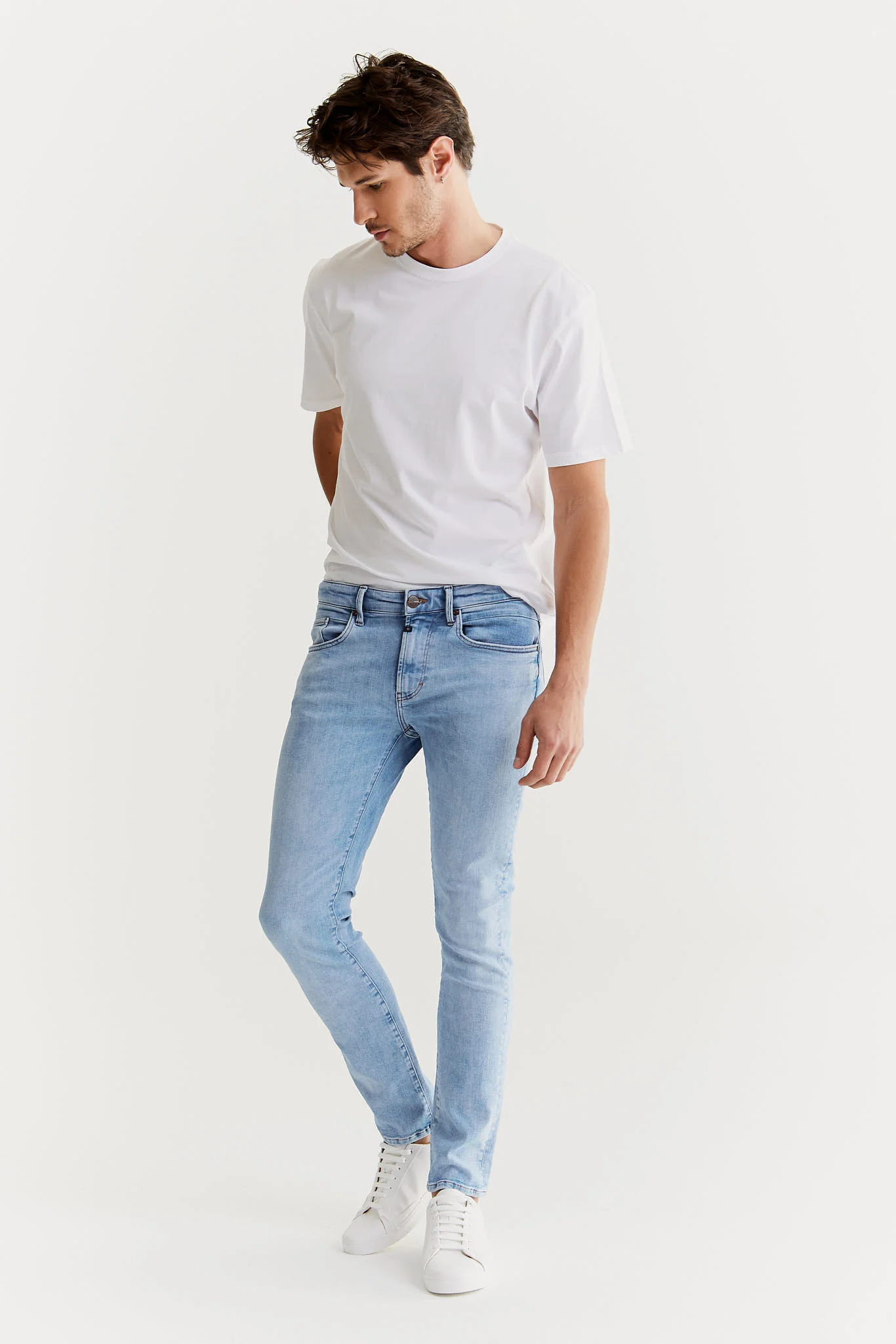 Cup of Joe Leo heren slim-fit jeans sky light blue