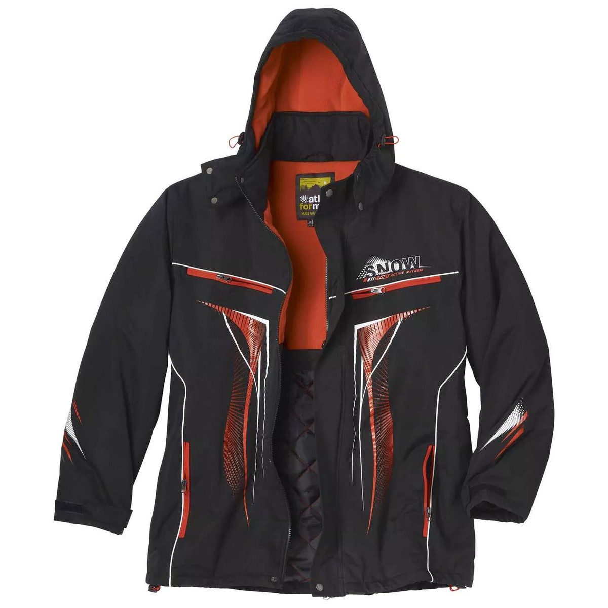 Atlas For Men Sportieve heren parka met afneembare capuchon