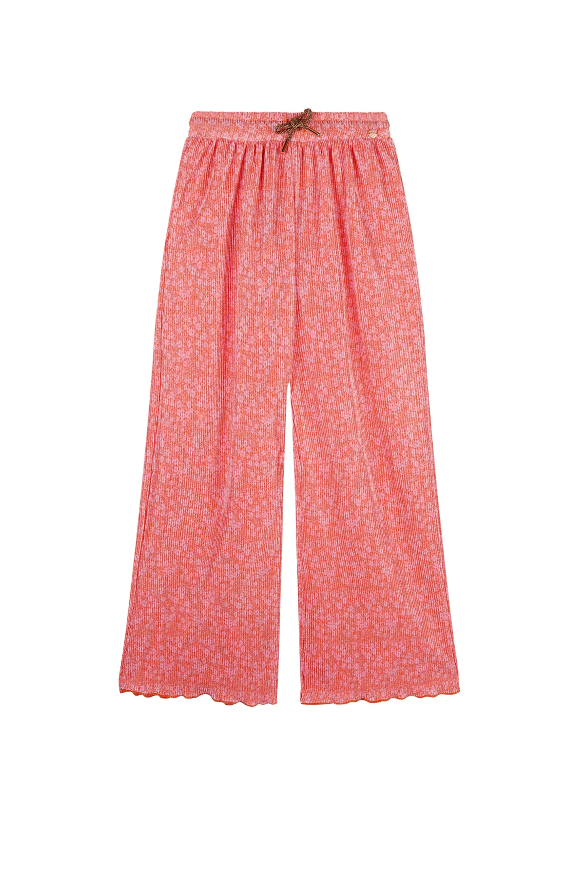 NoNo Zomer palazzo broek meisjes koraal daisy aop, plissee sun