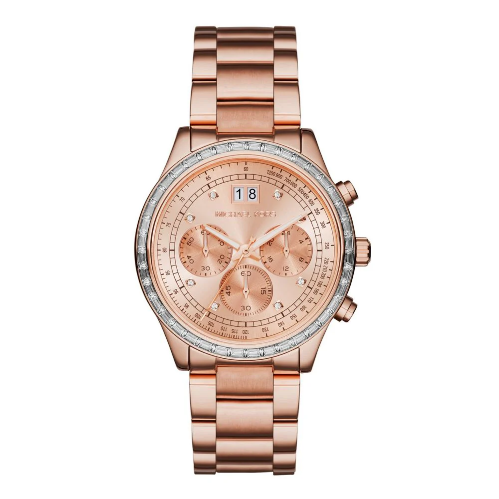Michael Kors Rose stalen horloge met chronograaf 40mm