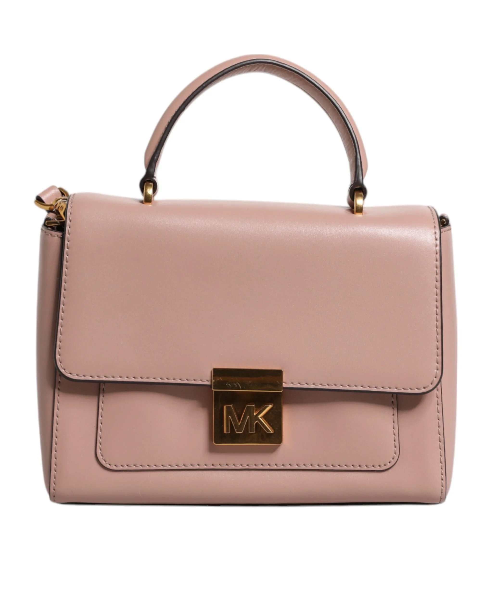 Michael Kors Pink leather logo plaque crossbody mindy tas