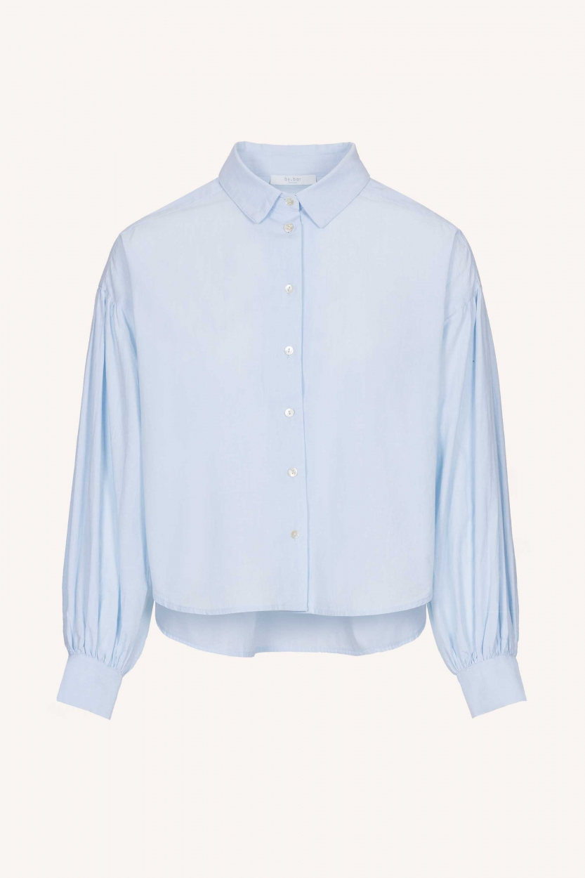 By-Bar Amsterdam sarah short chambray blouse 23512037 light blue