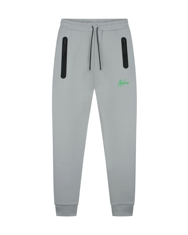 Malelions Sport counter trackpants grey/green ms1-ss25-25-147