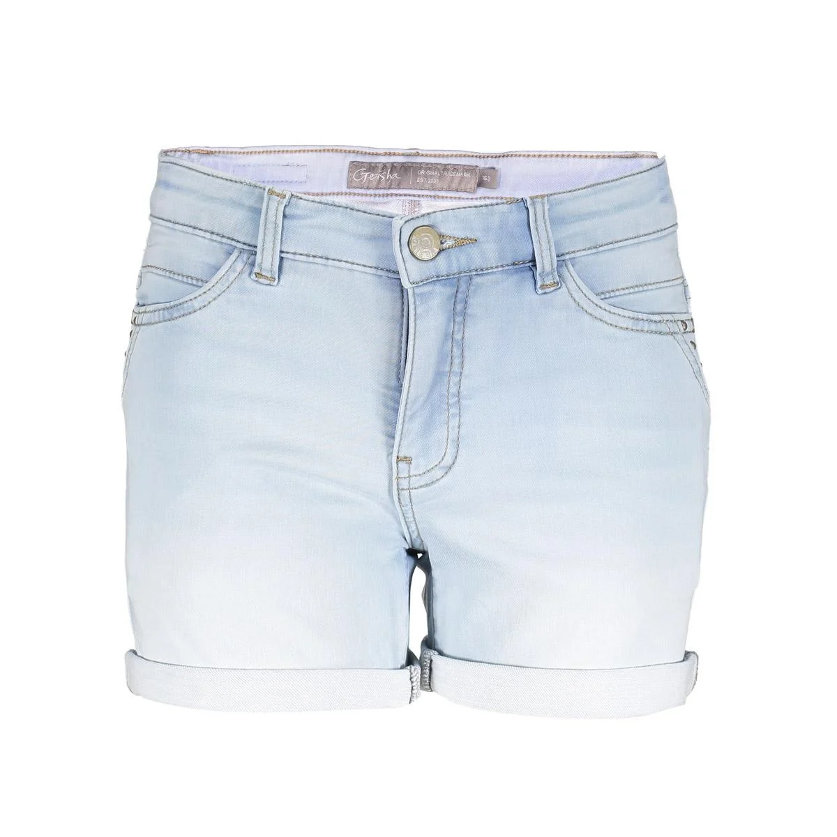 Geisha Zomer short meisjes jogg bleached denim