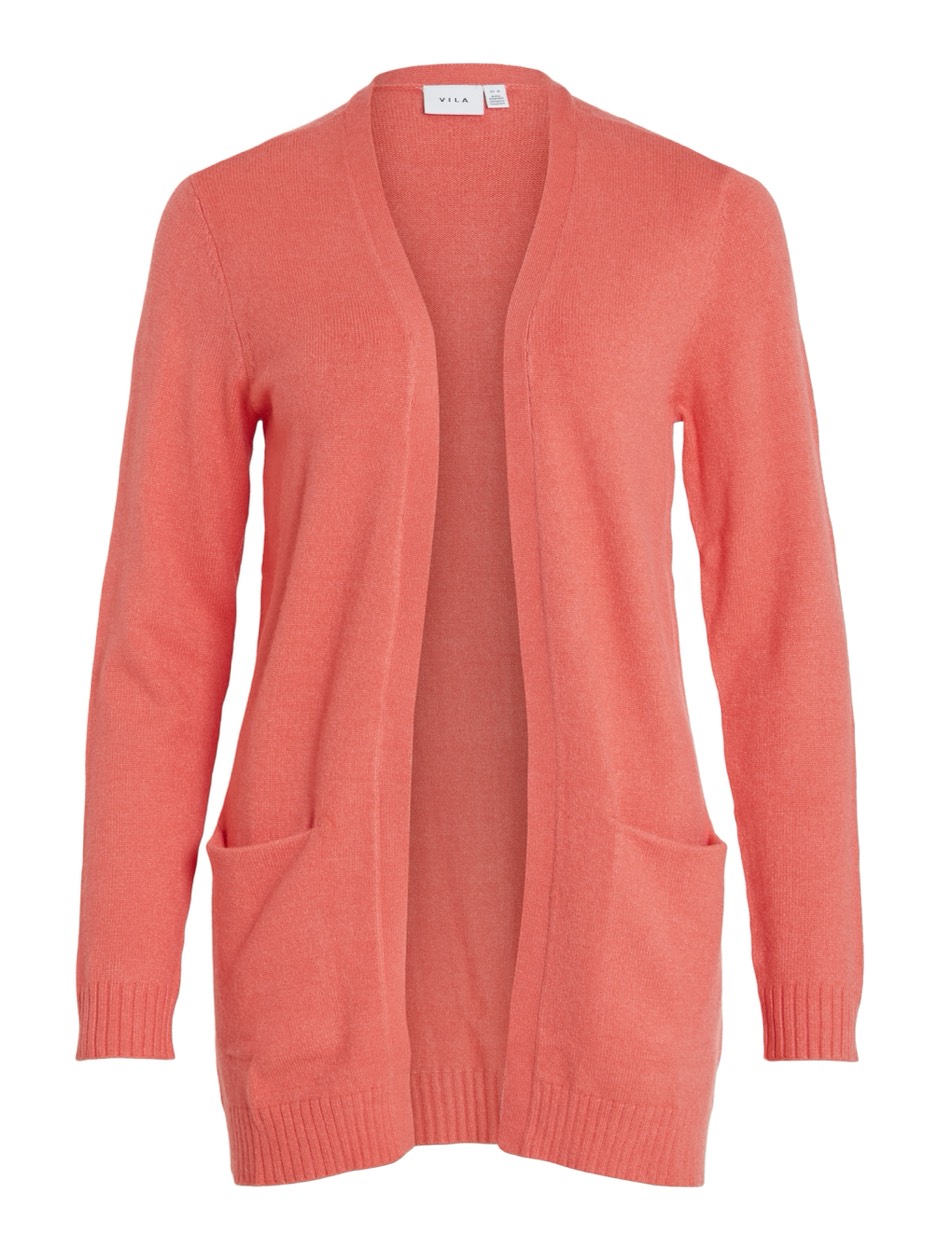 Vila Viril open ls knit cardigan noos koraal