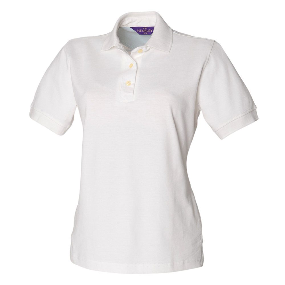 Henbury Dames klassiek piqué katoenen poloshirt