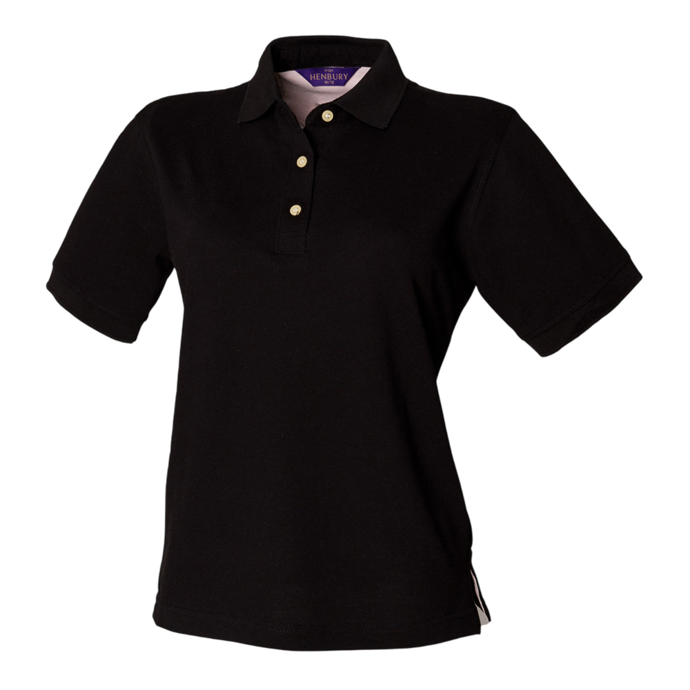 Henbury Dames klassiek piqué katoenen poloshirt