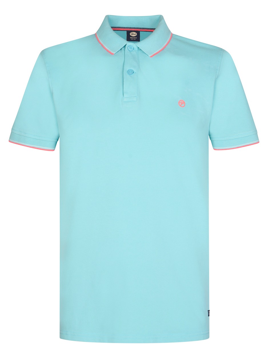 Petrol Industries Men polo short sleeve aqua