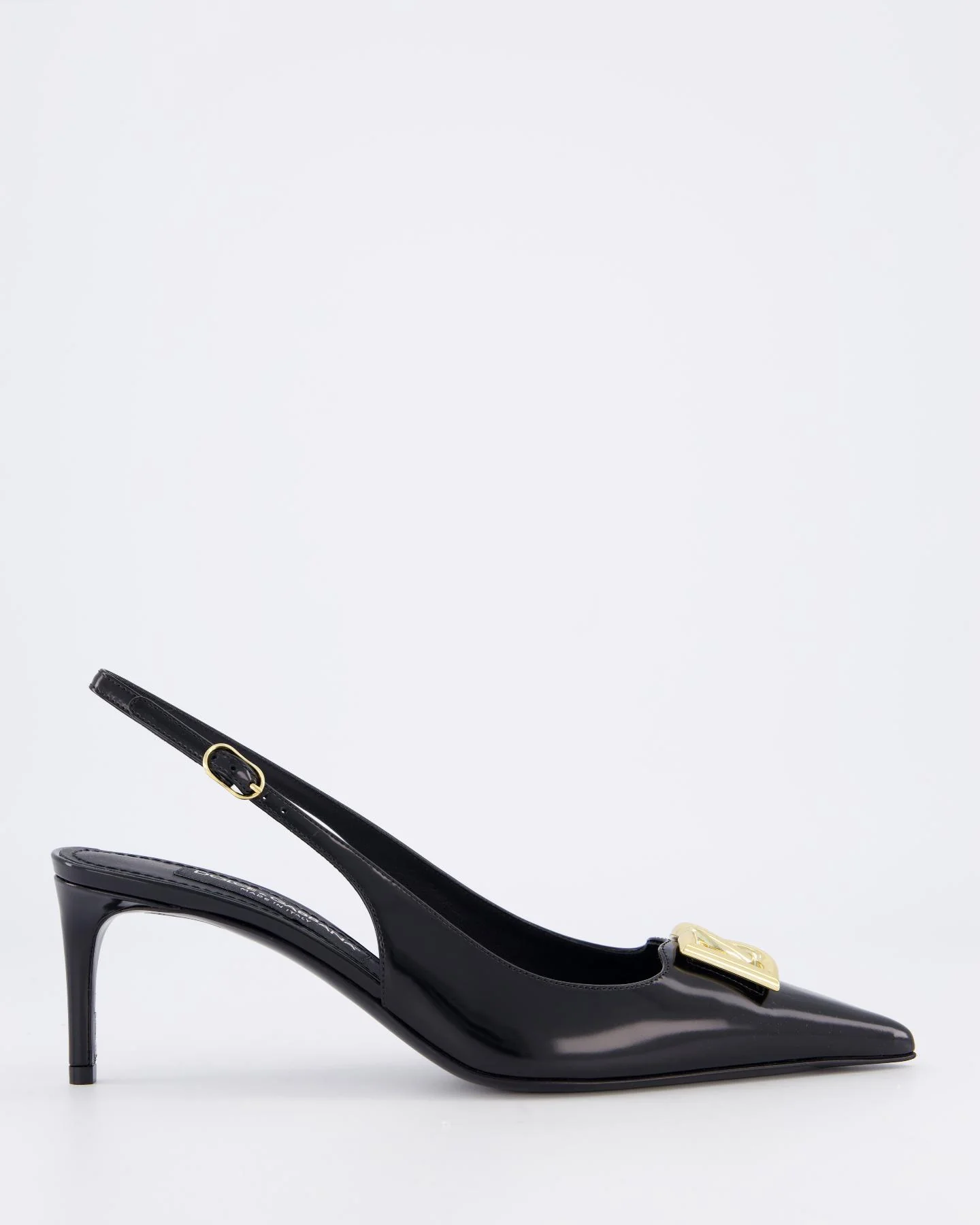 Dolce and Gabbana Dames polished logo slingback