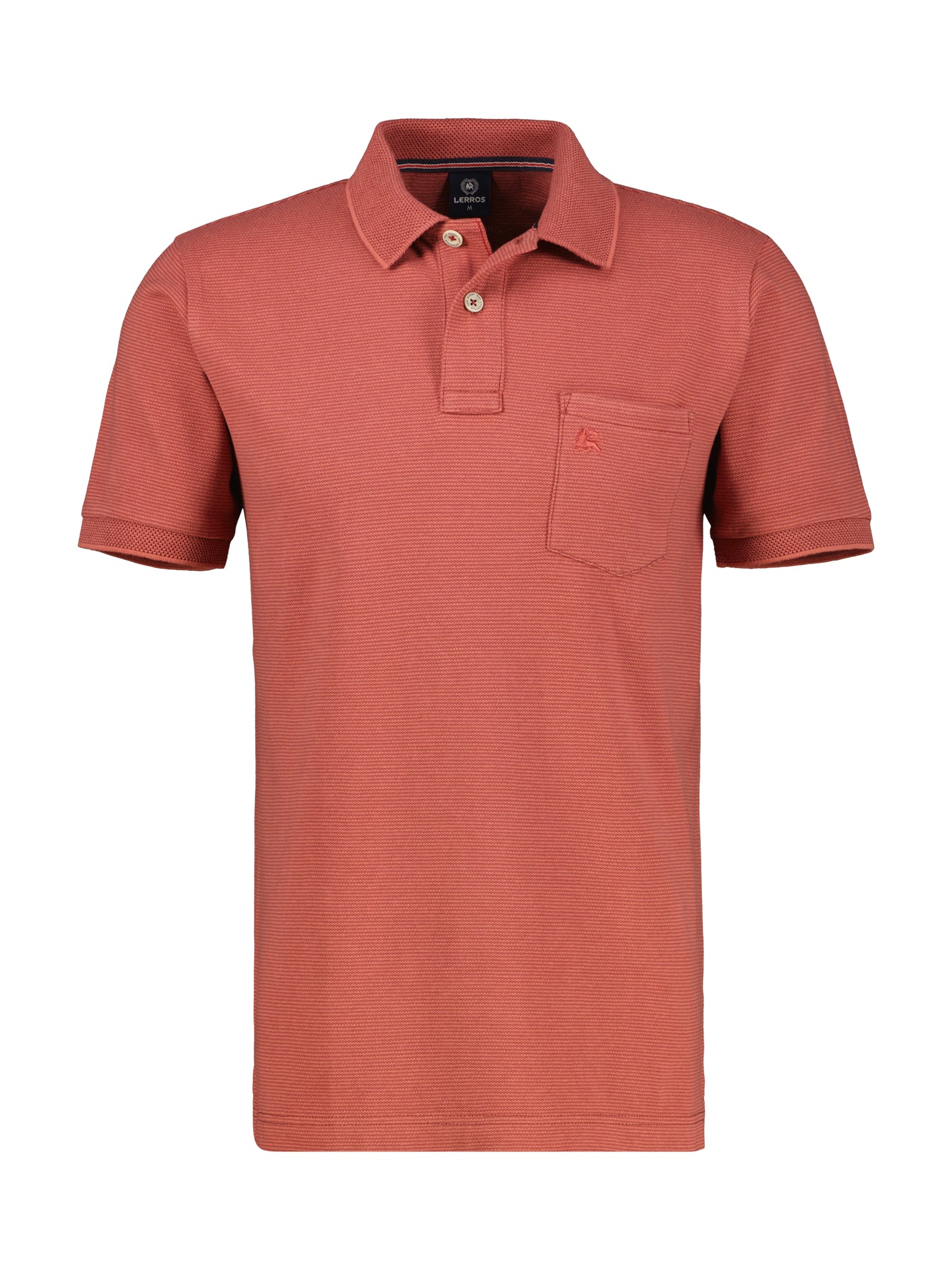 Lerros Heren polo 25332061 331 earth red