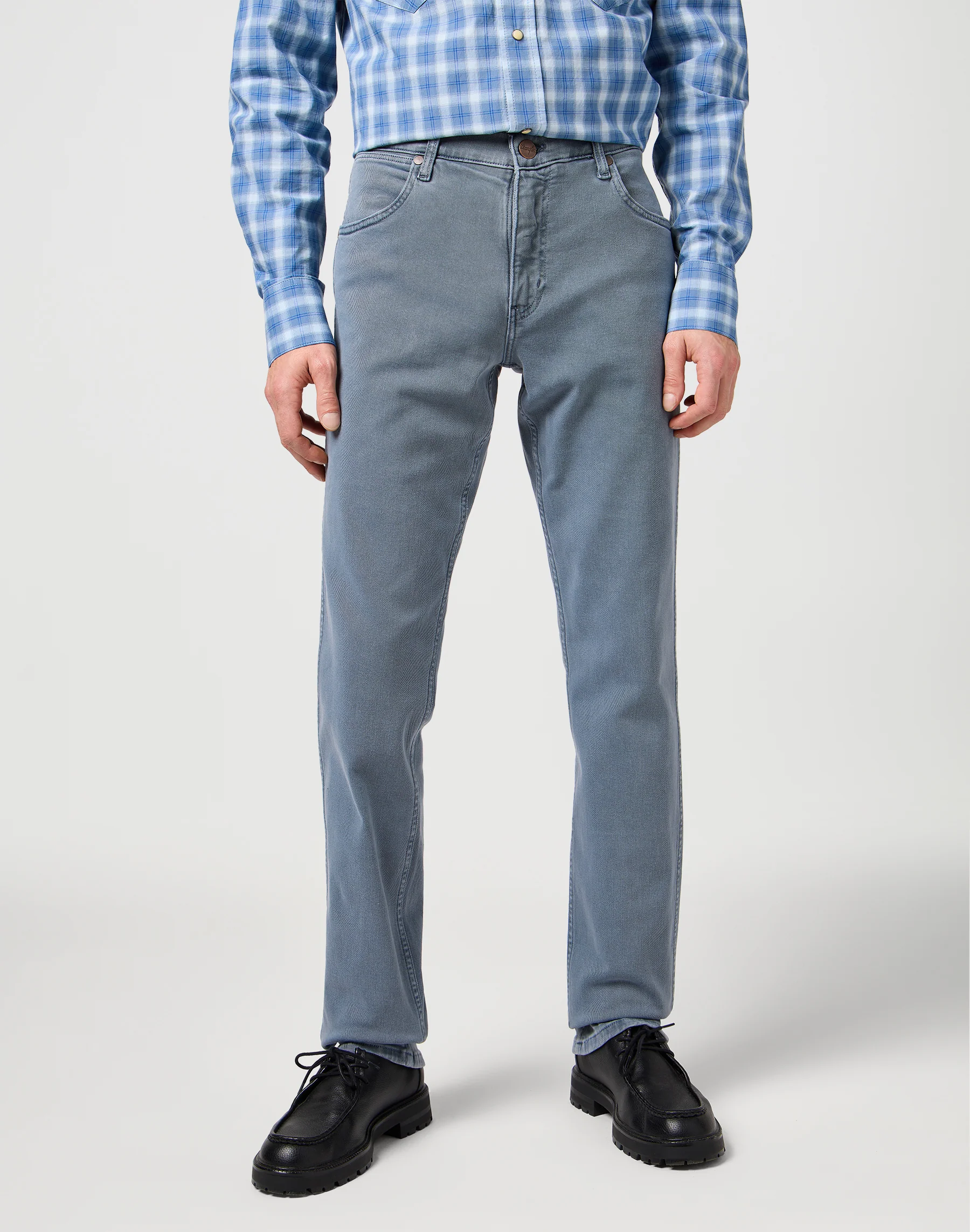 Wrangler Greensboro heren regular-fit jeans dusty blue