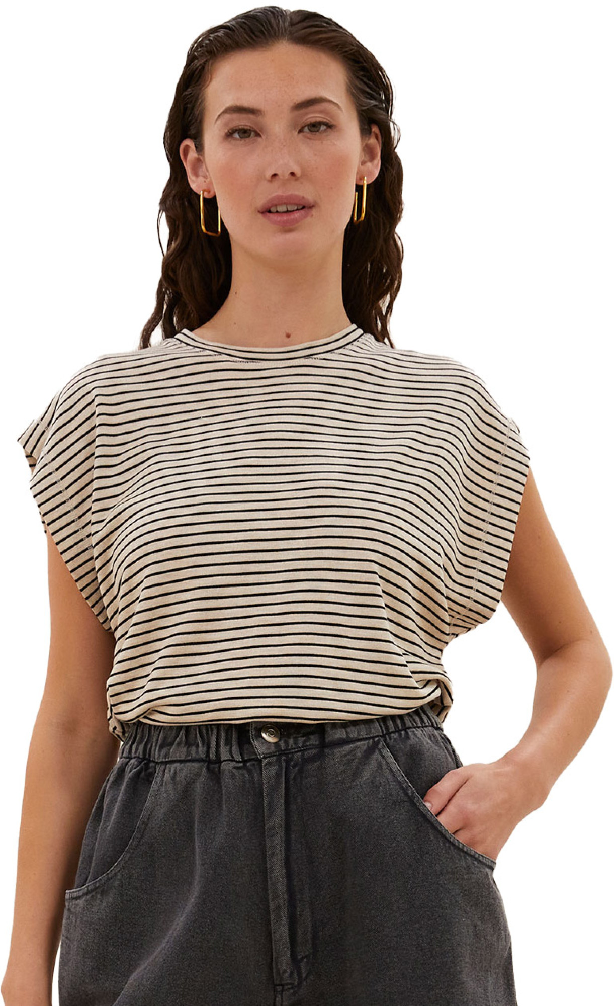 By-Bar Amsterdam Mason small stripe top black
