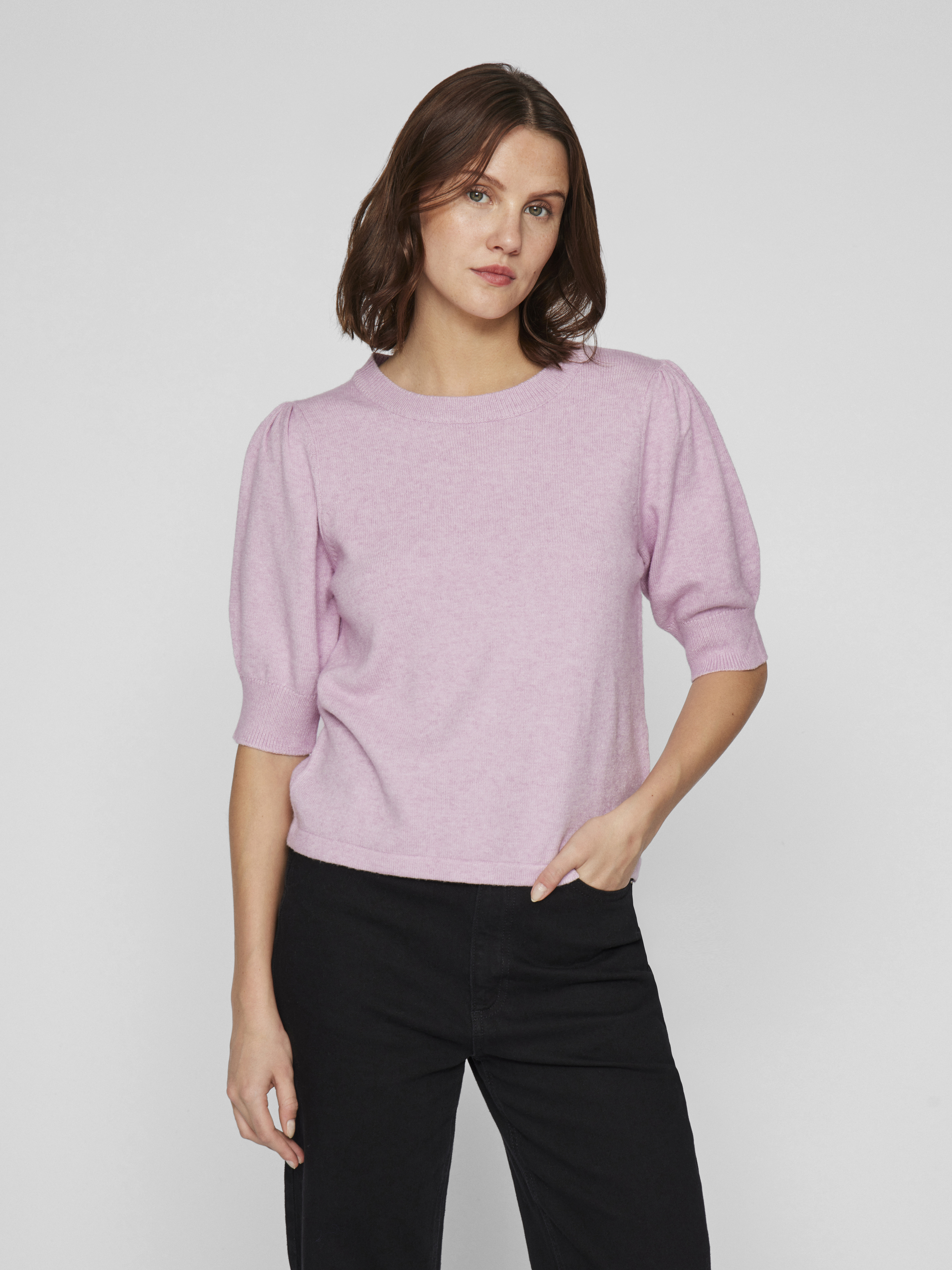 Vila Viril 2/4 sleeve o-neck knit top -