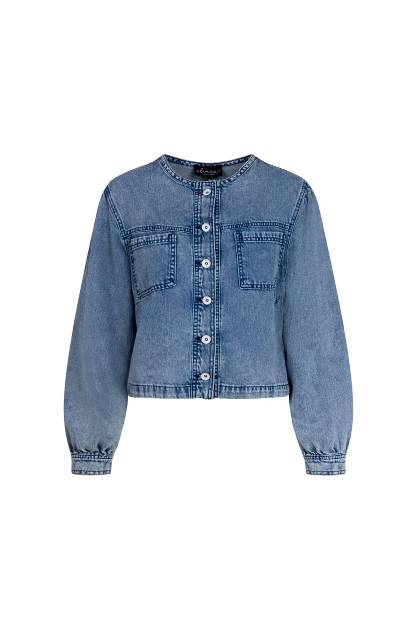 Elvira Collections Jaket noor blue denim