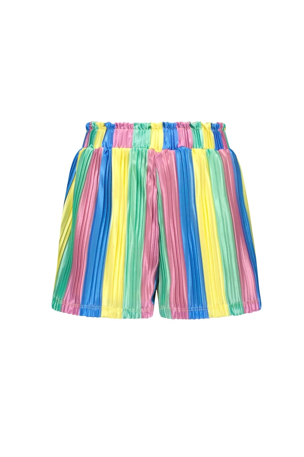 B.Nosy Zomer short meisjes multi streep plissee philou