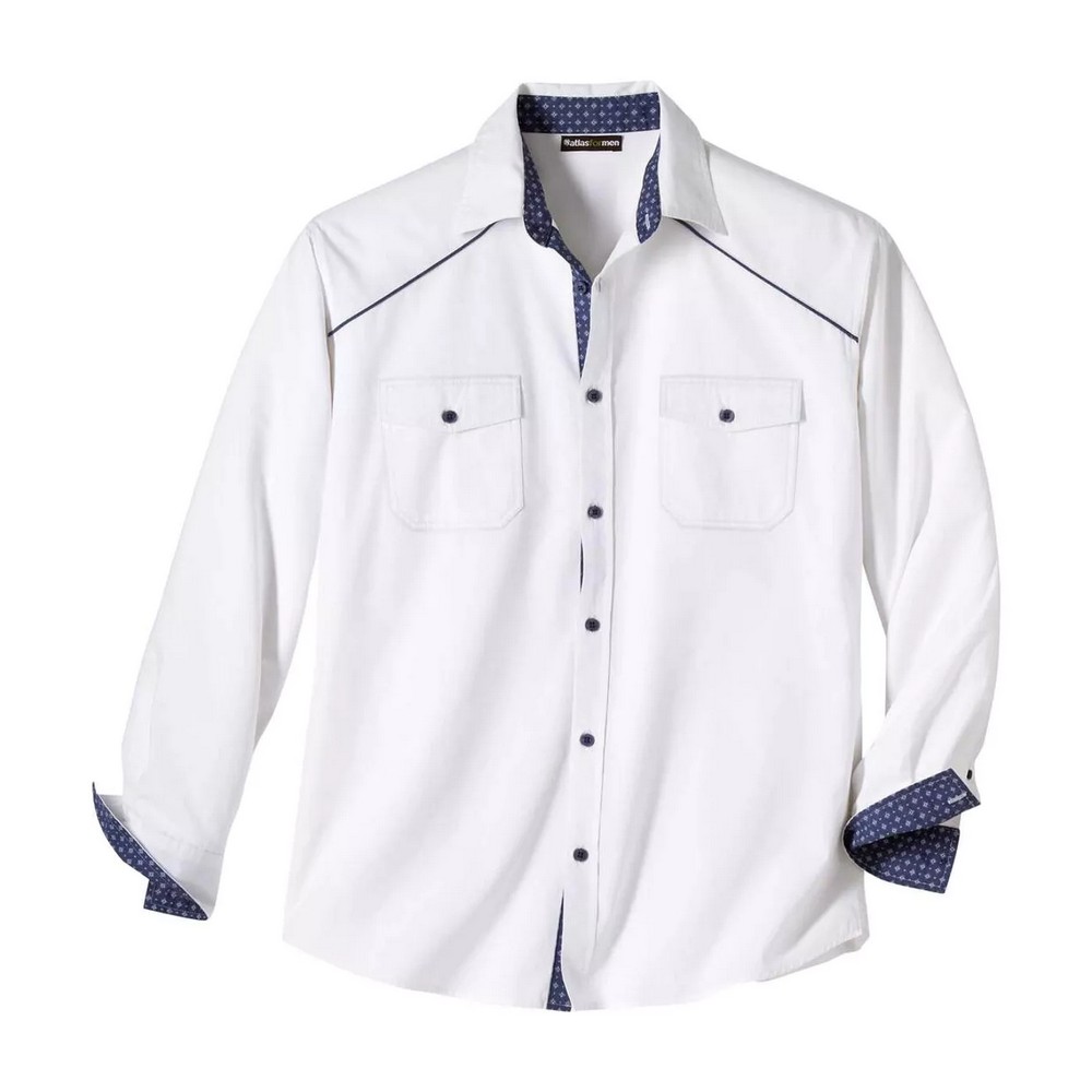Atlas For Men Heren poplin overhemd