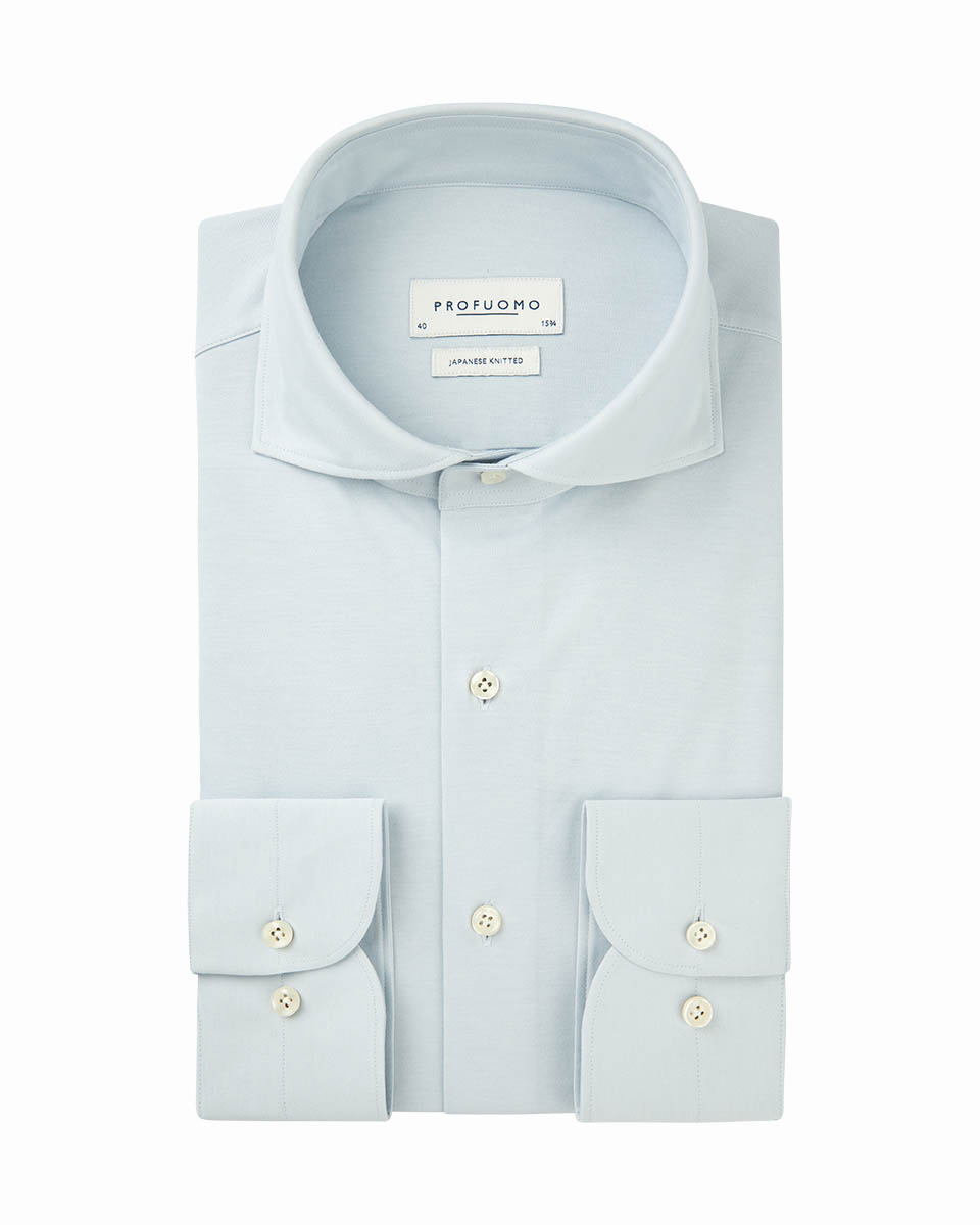 Profuomo Japanese knitted overhemd met lange mouwen