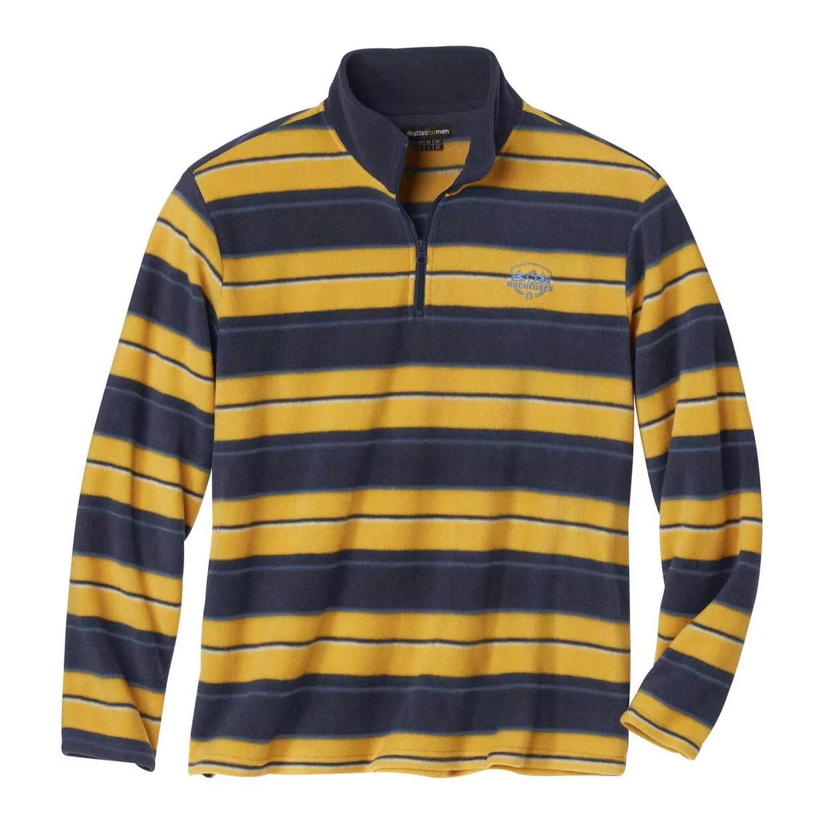 Atlas For Men Heren gestreepte microfleece trui