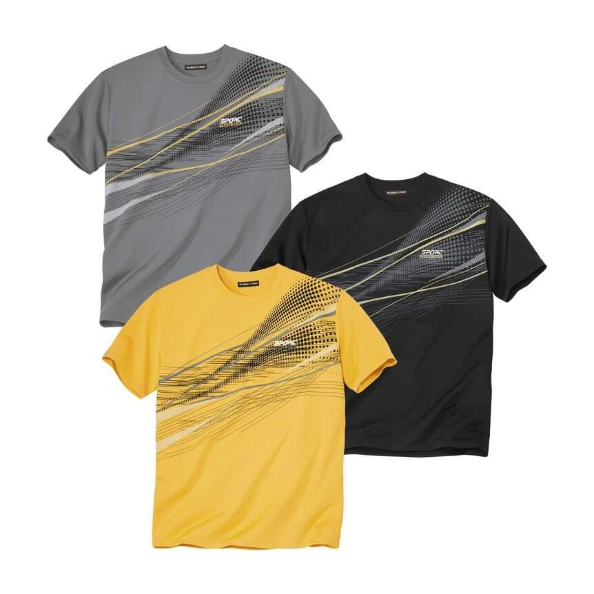 Atlas For Men Heren sportief t-shirt (pak van 3)