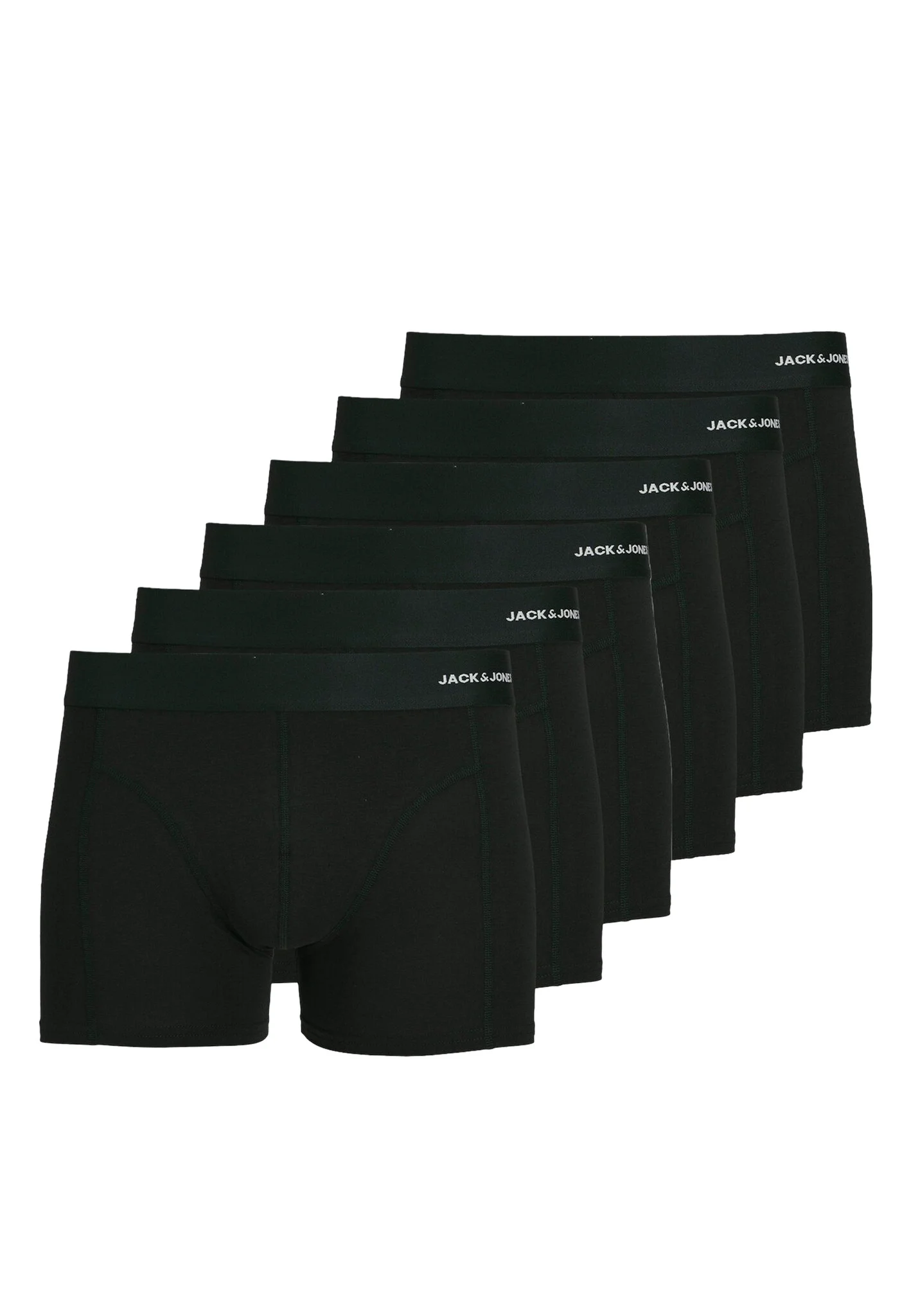 Jack & Jones Heren boxershorts trunks effen jacbasic bamboe 6-pack