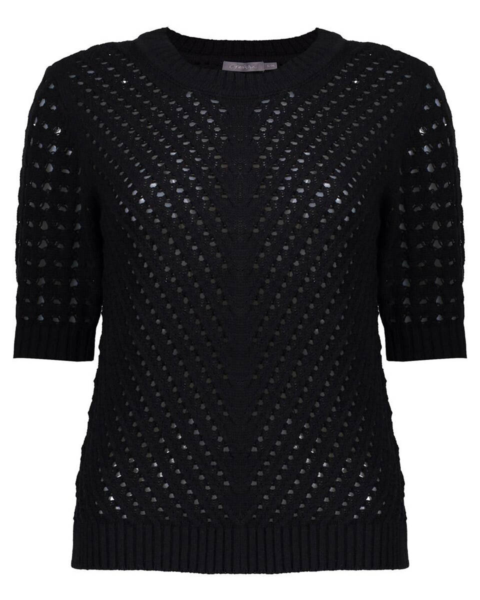 Geisha Pullover korte mouw 54021-29