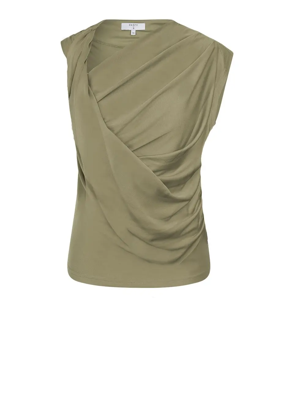 Dante 6 D6 vicente twist detail jersey top olive
