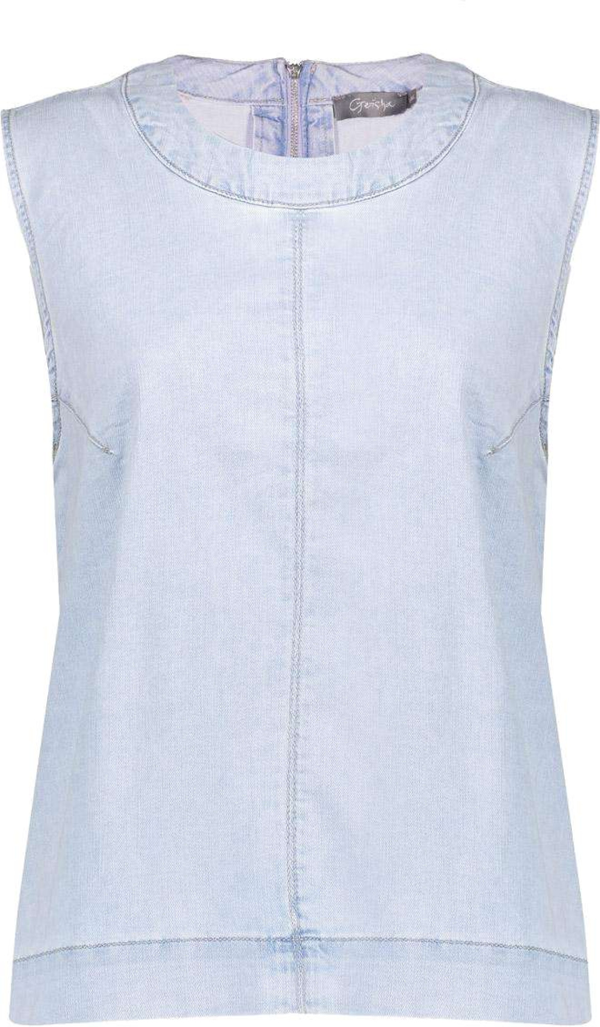 Geisha Top bleached denim
