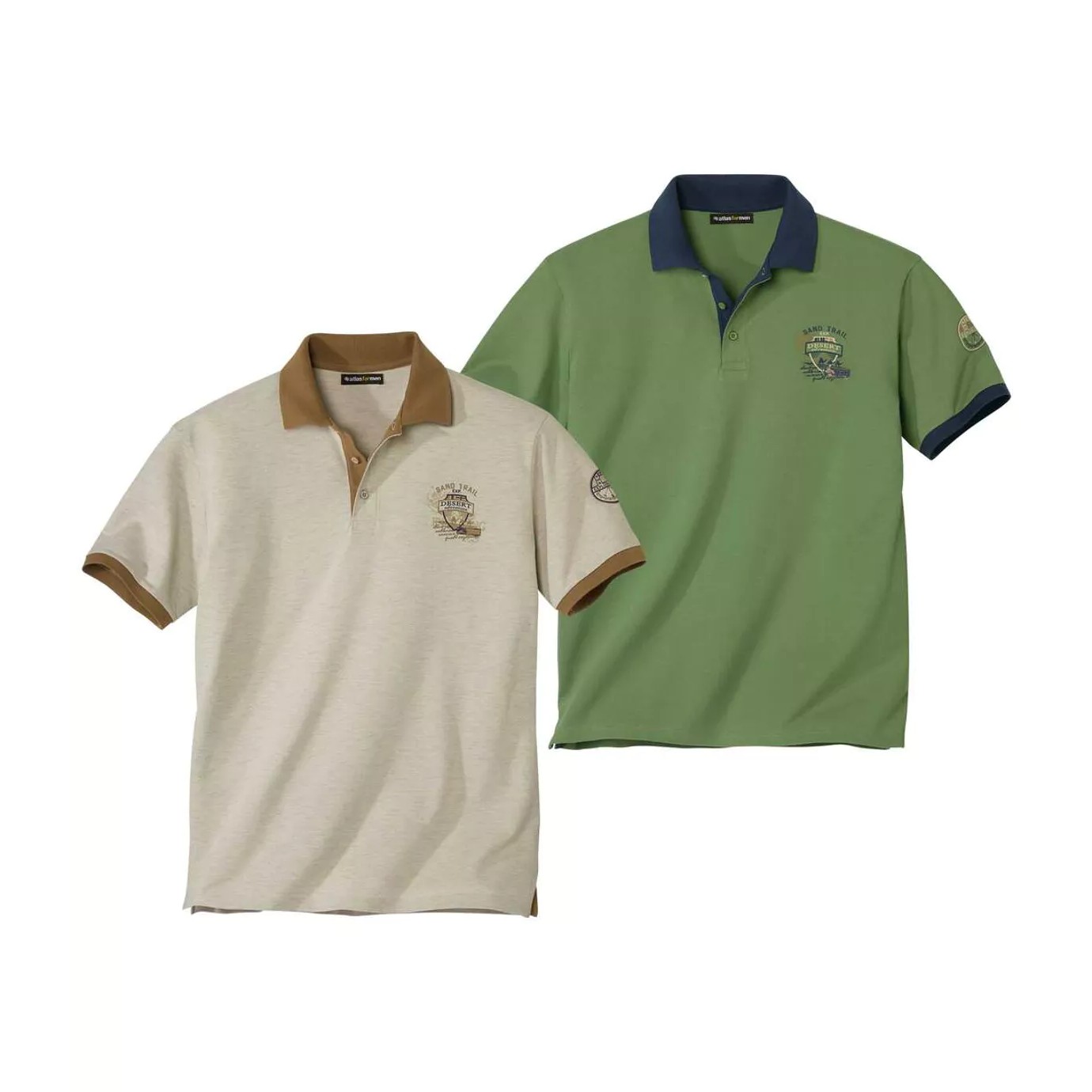 Atlas For Men Herenpolo met korte mouwen (set van 2)