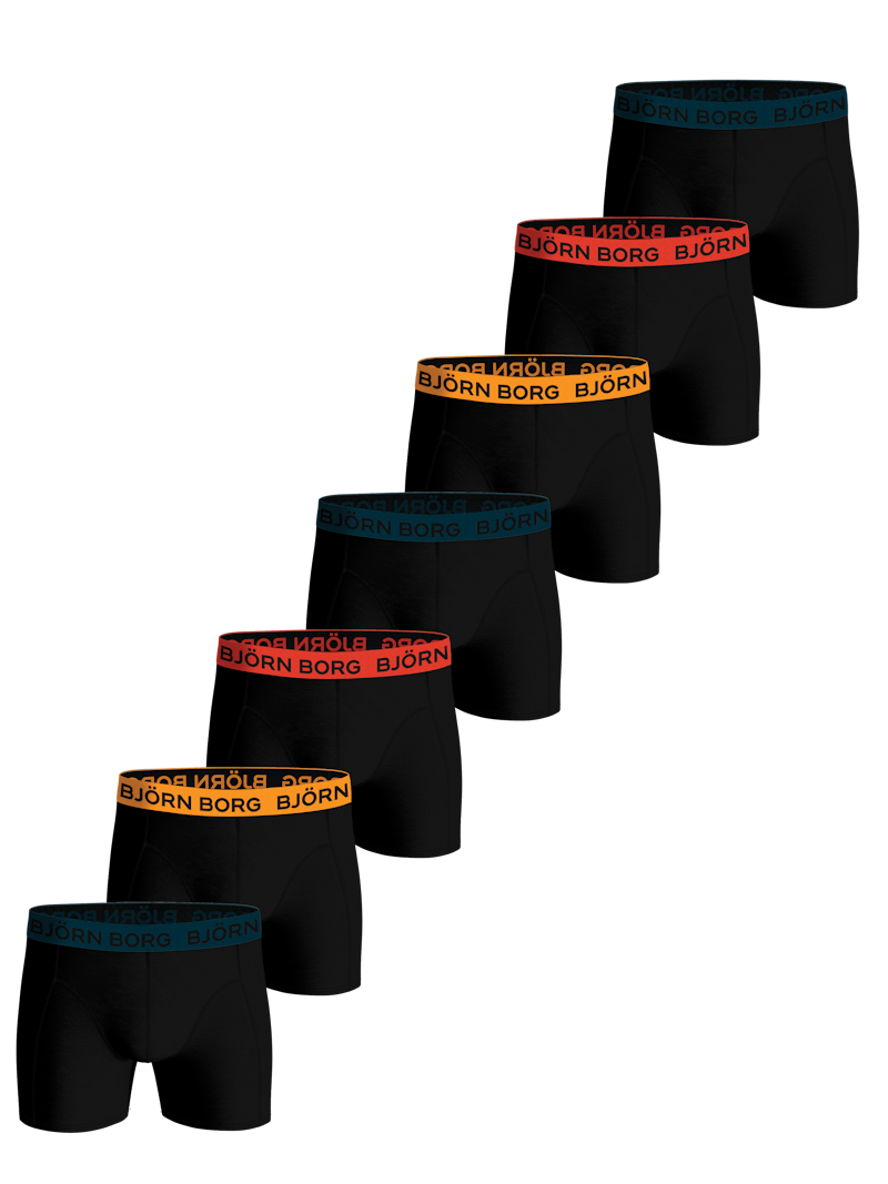 Björn Borg Björn borg heren boxershorts 7-pack – met gekleurde tailleband