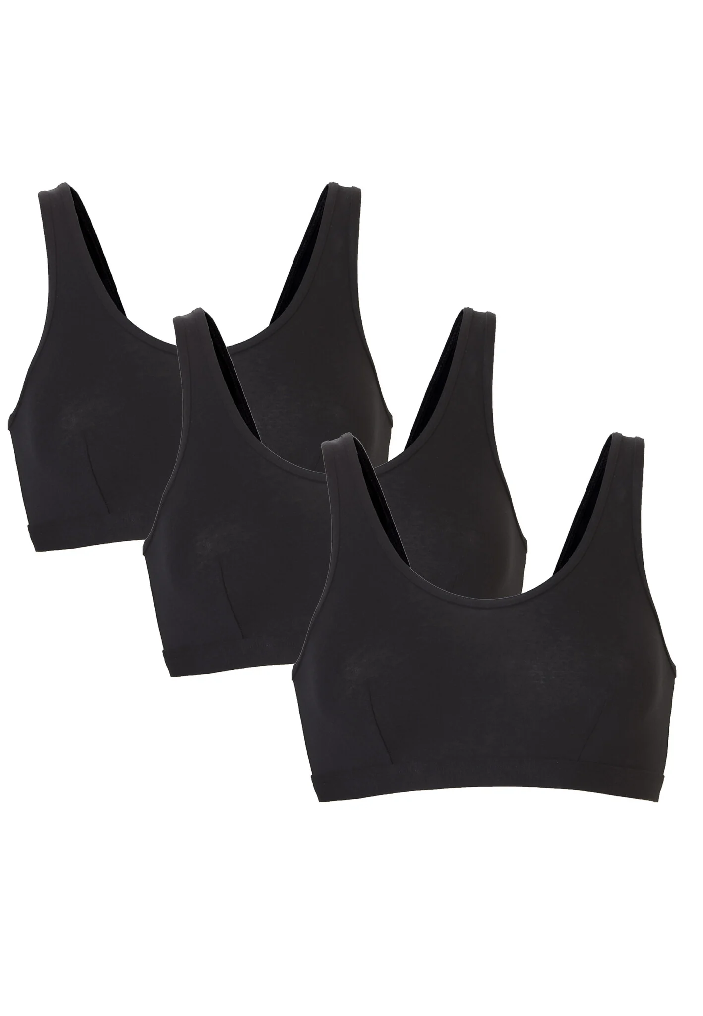 Cotonella Dames bralette bi-elastisch katoen 3-pack